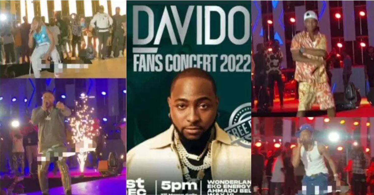 Videos of B-Red, Bella Shmurda, Young John, Mayorkun, others thrilling fans at Davido fans concert in Lagos