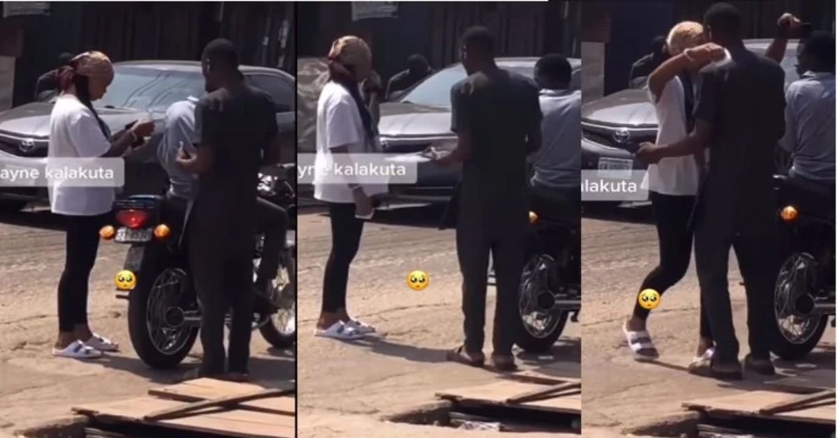 Moment young lady locked lips with a stranger for N10k (Video)