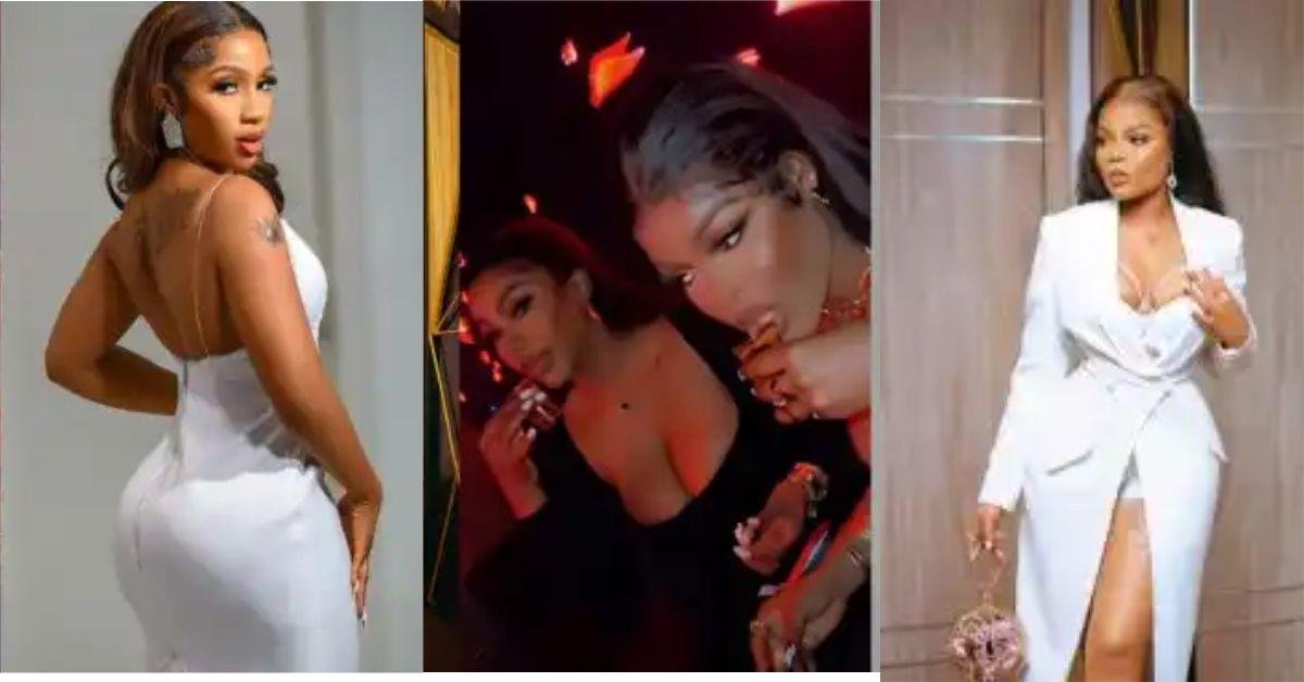 “Birds of the same feather”- Reactions as BBNaija’s Chichi clubs with the Mercy Eke in Owerri (Video)