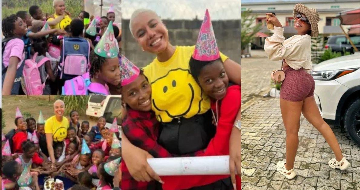 Nancy Isime celebrates 31st birthday at Orphanage home offers them scholarship