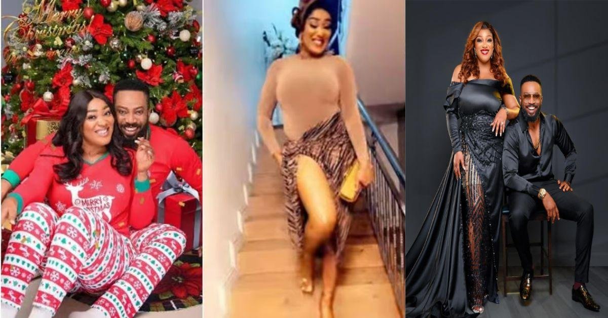Peggy Ovire slammed over revealing outfit as she steps out with hubby, Freddie for Christmas celebration -VIDEO