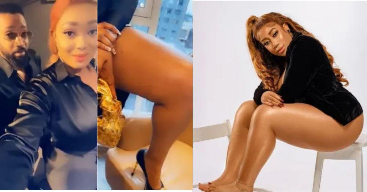 “Somebody is now showing skin” – Moyo Lawal reacts as Peggy shares cute couple video with Freddie