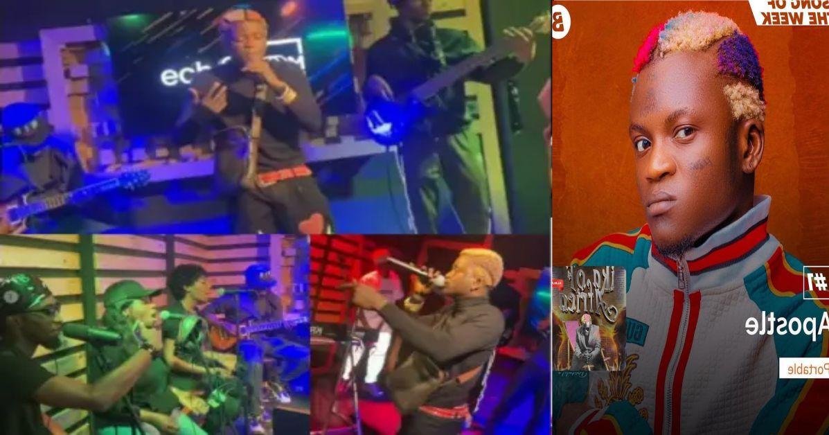 Moment Portable performed his song ‘Pastor no wan go heaven’ with Echooroom live band – VIDEO