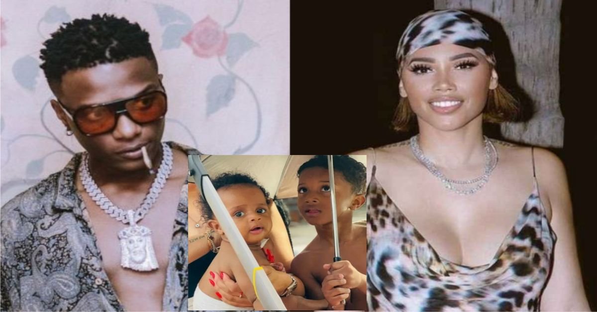 Wizkid finally reveals the face of his second child with baby mama, Jada P