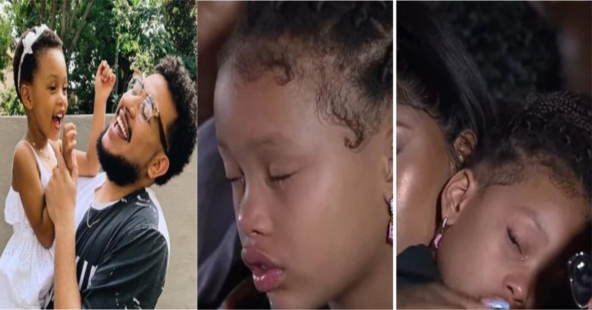 “This is so sad” – Fans mourn as rapper AKA daughter Kairo Forbes weeps during her father’s memorial service (Video)