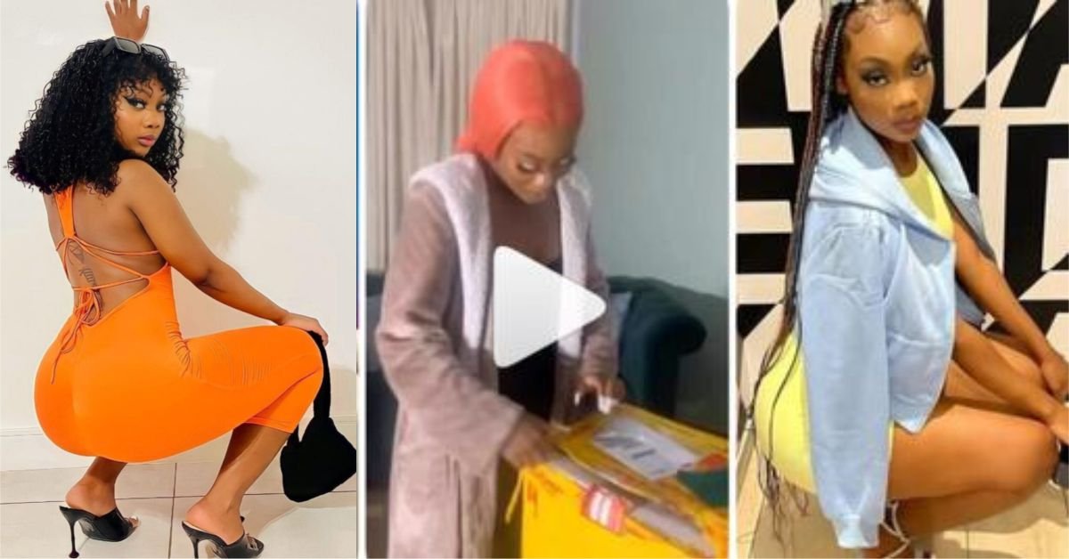 Blue Aiva Excited As Her Fans From UK Sent Her Box Of Gifts And Millions Of Naira (WATCH)