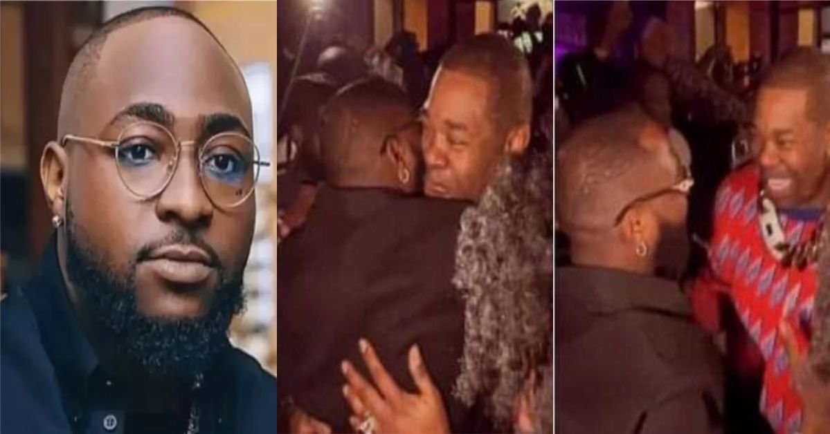 “How do you feel” – US Rapper Busta Rhymes quizzes Davido, hugs him tightly after New York concert – VIDEO