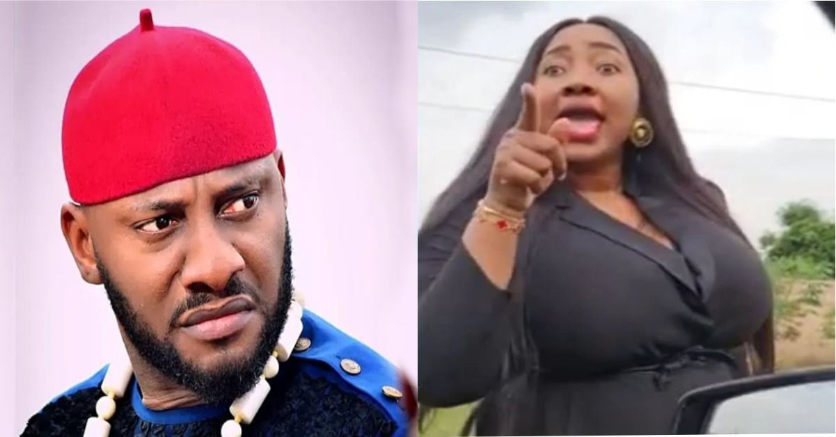 'Judy has gone mad' - Yul Edochie Almost Crush Judy As She block His Car On The Highway (Video)
